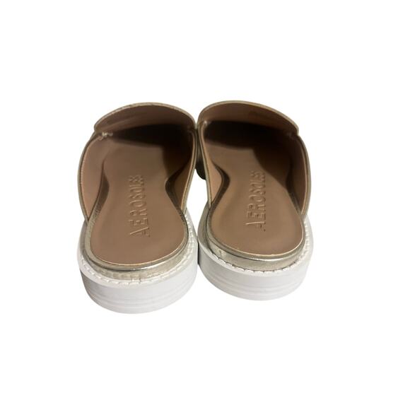 Aerosole Salome Slip-On Mule Slides Gold Metallic Women - Picture 9 of 10